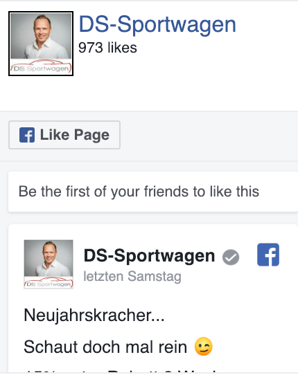 DS Sportwagen Facebook